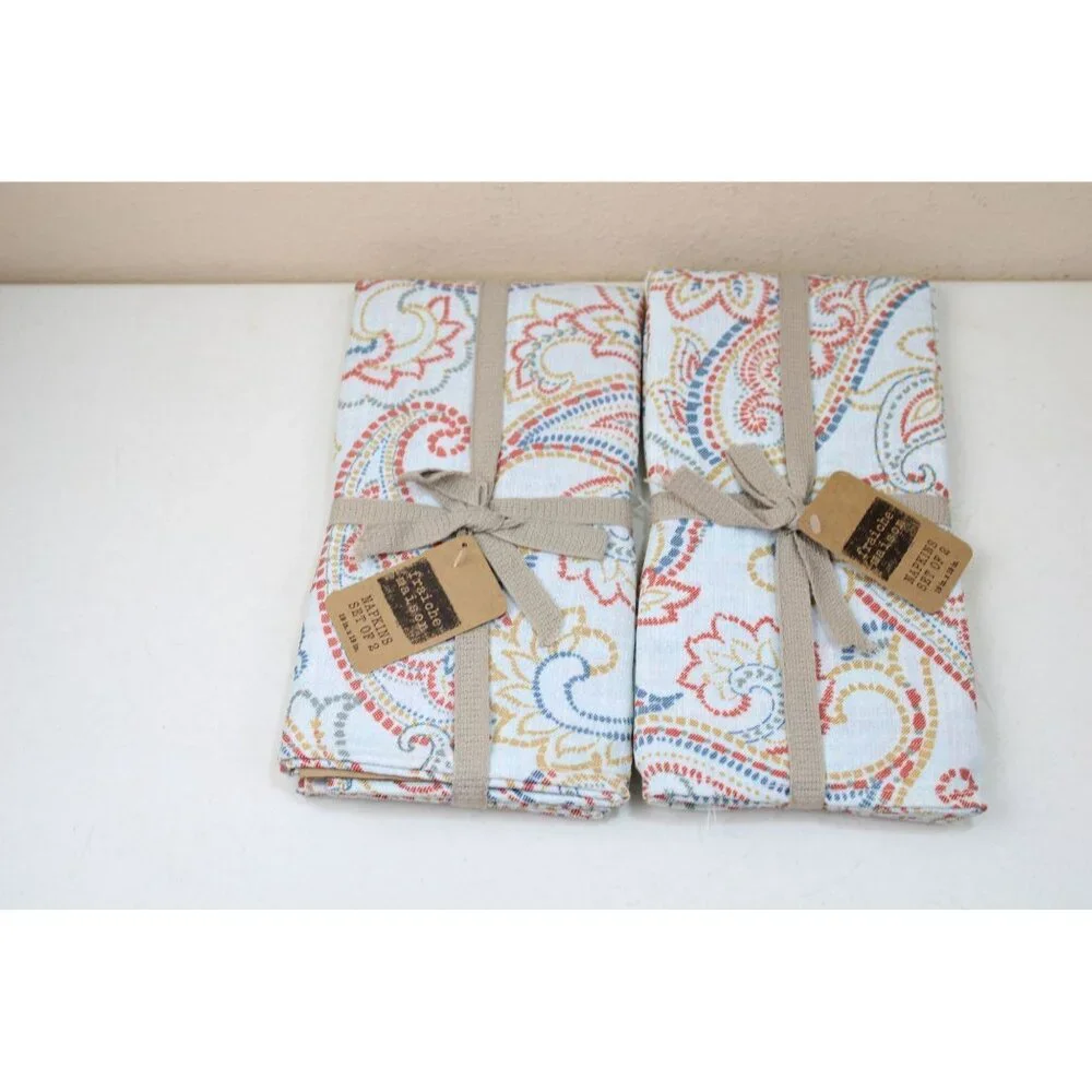 4 Fraiche Maison Napkins Harian Paisley 93269 w/ Tags